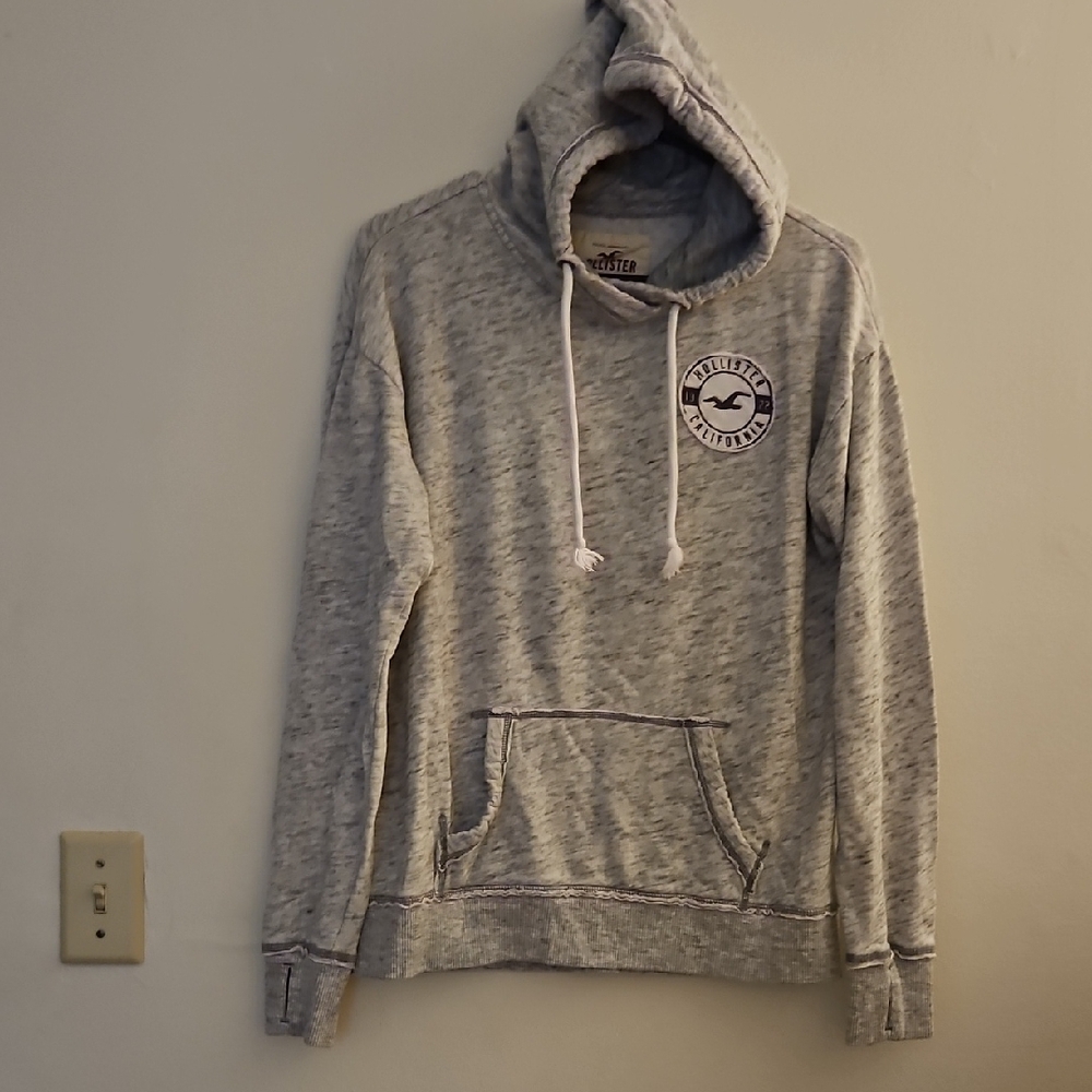 Large Hollister Heather‎ Gray Hoodie